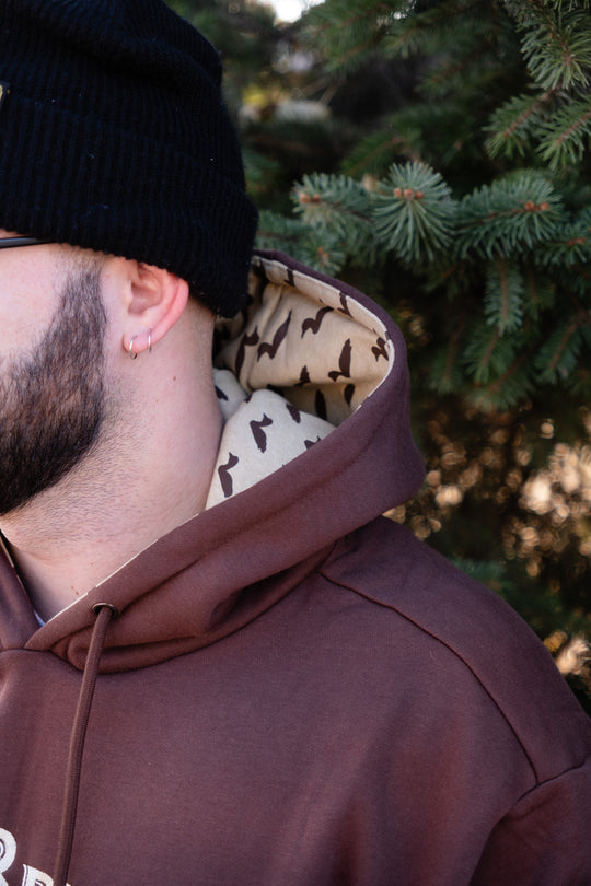 Brown Hoodie Logo/Loon Sweatshirt