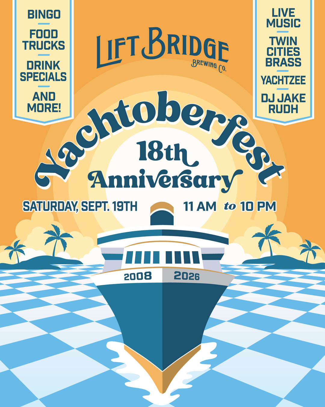 YACHTOBERFEST Stein ***PRE-ORDER*** PICK UP at PARTY Sept. 19th in TAPROOM