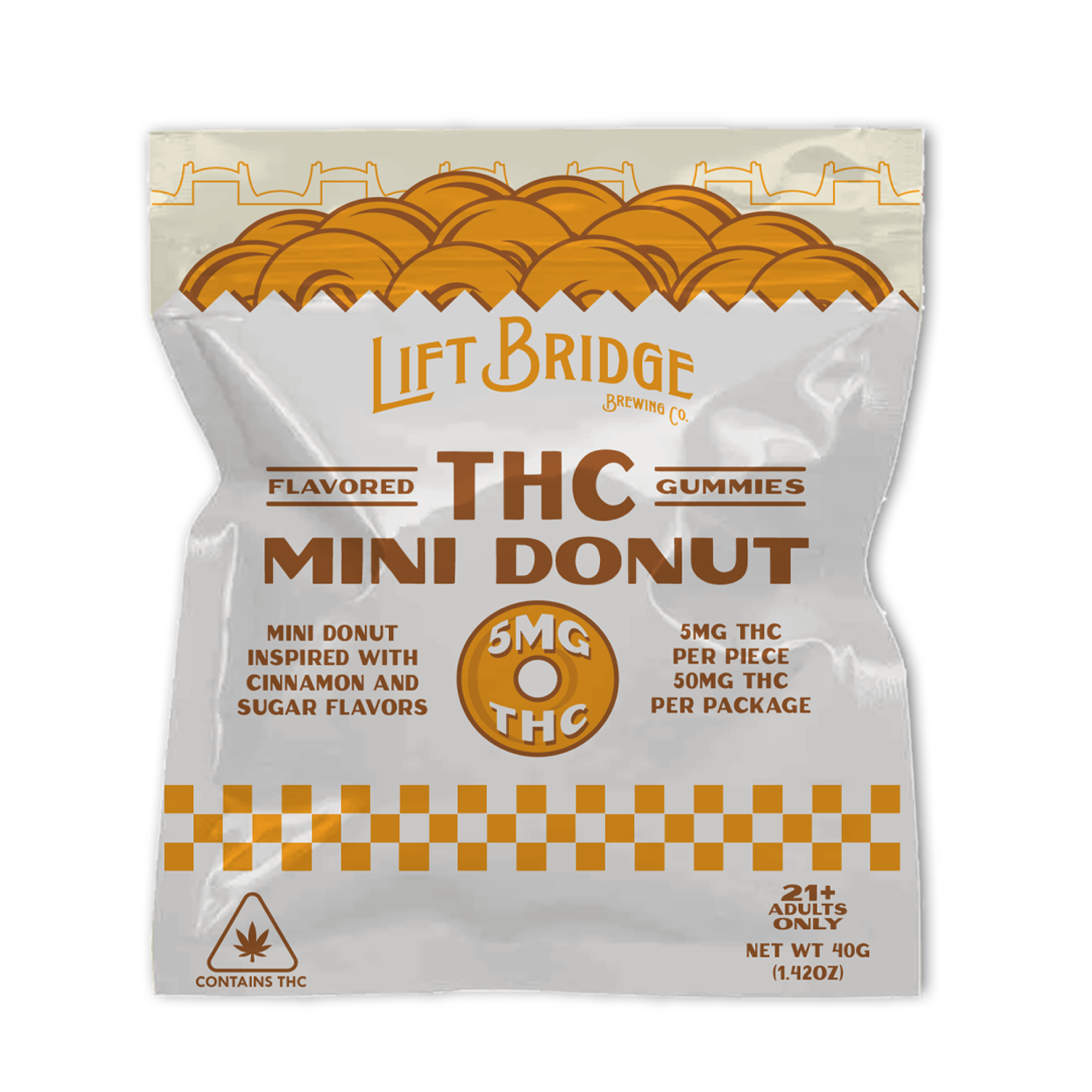Mini Donut THC gummies package - Lift Bridge Brewing Co