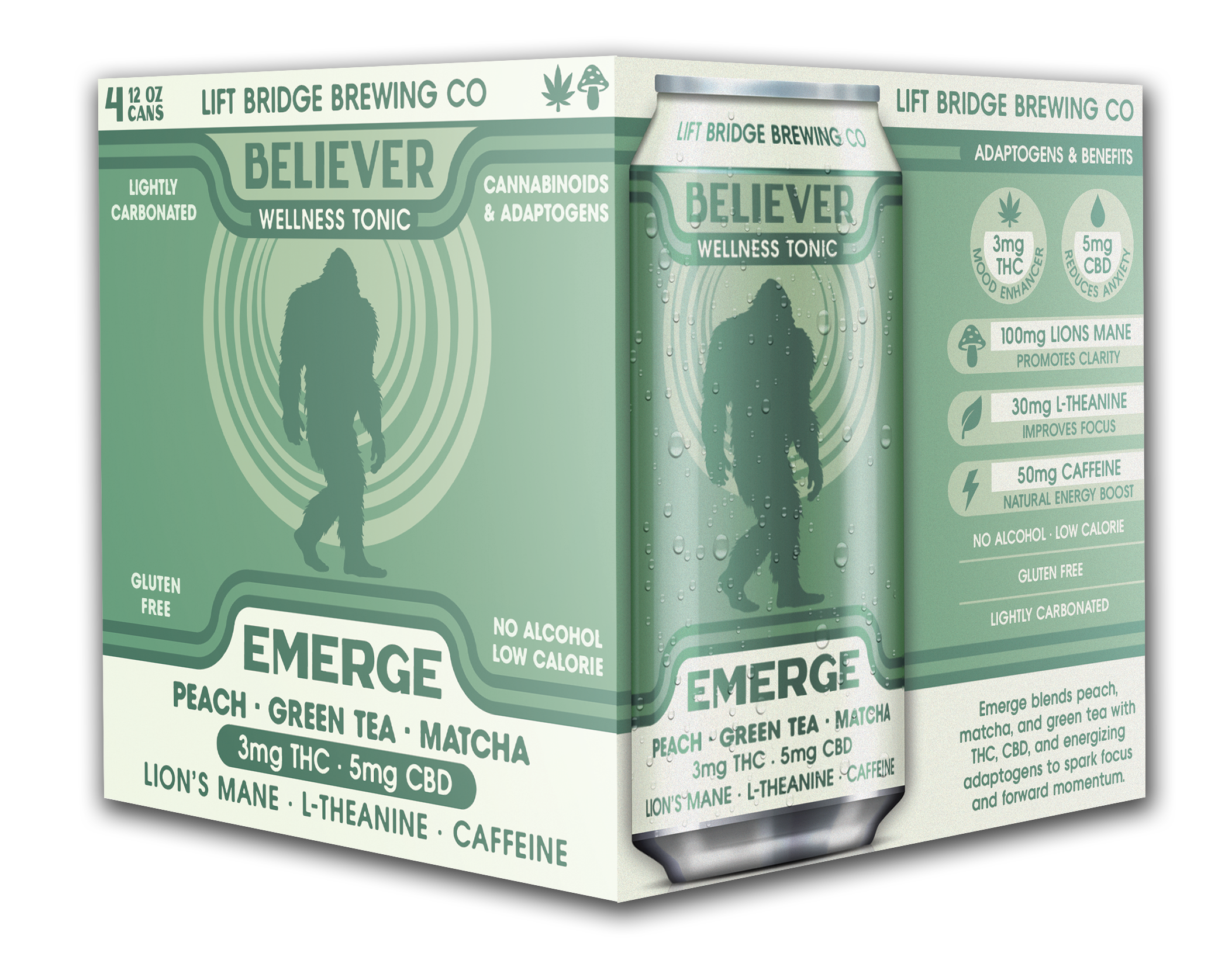 Believer EMERGE wellness tonic 4-pack - Lift Bridge Brewing Co